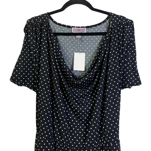 BY DESIGN Black &‎ White Polka-Dot Jumpsuit - NWT - Picture 2 of 15